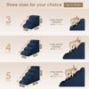 Picture of EHEYCIGA Curved Dog Stairs for High Beds 22.6" H, 5-Step Dog Steps for Small Dogs and Cats, Pet Stairs for High Bed Climbing, Non-Slip Balanced Pet Step Indoor, Navy