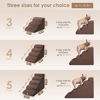 Picture of EHEYCIGA Curved Dog Stairs for High Beds 22.6" H, 5-Step Dog Steps for Small Dogs and Cats, Pet Stairs for High Bed Climbing, Non-Slip Balanced Pet Step Indoor, Brown