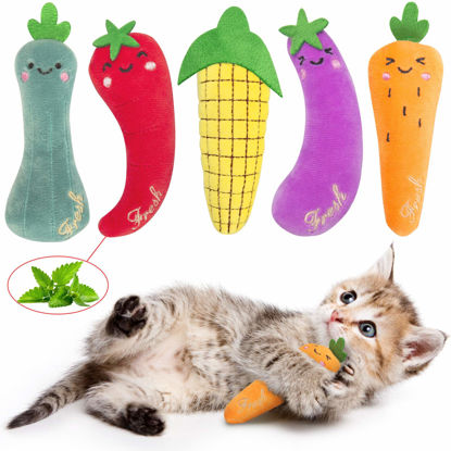 Picture of ETEKYER Catnip Toys, Cat Toys, Catnip Toys for Cats, Cat Toys with Catnip, Cat Toys for Indoor Cats, Interactive Cat Toy, Cat Chew Toy, Cat Pillow Toys, Cat Toys for Kittens Kitty