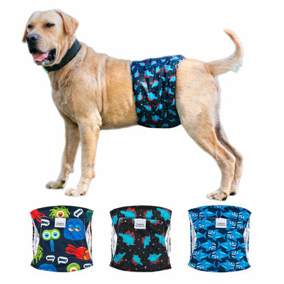 Picture of CuteBone Dog Belly Bands for Male Dogs Wraps Washable Doggie Diapers DM07XL
