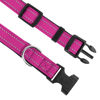 Picture of PWOD Reflective Dog Collar, Adjustable Soft Neoprene Padded Nylon Pet Collars with Buckle for Extra Large Dogs, Rose Red,XL