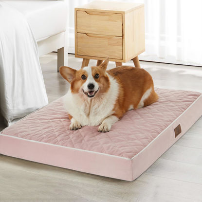 Picture of WNPETHOME Orthopedic Dog Beds for Large Dogs, Extra Large Waterproof Dog Bed with Removable Washable Cover & Anti-Slip Bottom, Egg Crate Foam Pet Bed Mat, Multi-Needle Quilting XL Dog Crate Bed