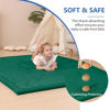 Picture of Baby Play Mat for Floor,1.3" Thick Memory foam Tummy Time Mat,Soft Coral Velvet Nursery Rug,Extra Large Non Slip Crawling Mat for Toddlers,Infants,kids,Yoga Mat,Tatami Mat for Living Room(Dark Green)