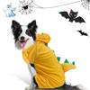 Picture of DELIFUR Dinosaur Dog Halloween Costume Pet Dino Hoodie for Medium Large Dogs (XL, Yellow)