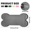 Picture of PWTAA Dog Food Mat Anti-Slip Silicone Dog Bowl Mat Thicker Pet Placemat Waterproof Cat Feeder Pad with Raised Edge Puppy Kitten Feeding Mats Suitable Small Medium-Sized Dogs Cats Eating Tray