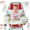 Picture of Shopping Cart Cover for Baby PILLANI, High Chair Covers for Baby Restaurant Seat, Grocery Cart Cover for Baby Boy, Cotton Buggy Covers for Babies, Baby Cart Hammock for Infant Chair, Seat Cover Items
