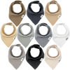 Picture of DiaperSquad's 10-Pack 100% Muslin Cotton Baby Bibs for Drooling and Teething, Bibs for Boys, Baby Girl - Solid Cotton Baby Drool Bibs (Neutral - 100% Muslin)