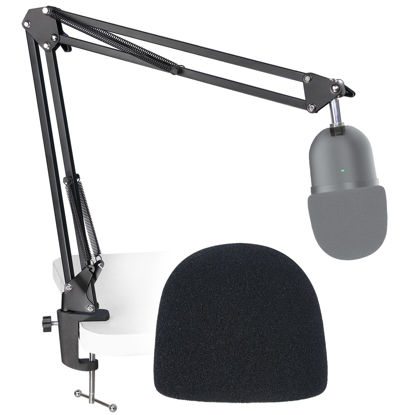 Picture of Seiren Mini Boom Arm Mic Stand with Pop Filter, Adjustable Suspension Boom Scissor Arm Stand with Pop Filter for Razer Seiren Mini USB Streaming Microphone by SUNMON