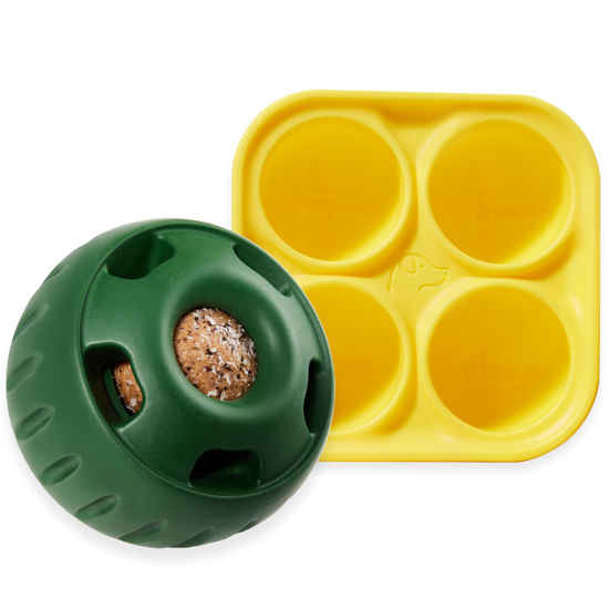 Picture of WOOF Pupsicle and Treat Tray - Long-Lasting Interactive Dog Toys for Boredom and Silicone Treat Mold for Dog Treats - Reusable, Dishwasher Safe - Dog Toys For Small Dogs 10-25 lbs