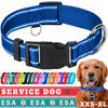 Picture of TECEUM Reflective Pet Collar - Navy Blue - L - Basic Nylon Dog Collar - Quick Release Buckle - Fits Small, Medium and Large Dogs, Puppies, Cats - ESA & Service Dog Options