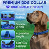 Picture of TECEUM Reflective Pet Collar - Navy Blue - L - Basic Nylon Dog Collar - Quick Release Buckle - Fits Small, Medium and Large Dogs, Puppies, Cats - ESA & Service Dog Options