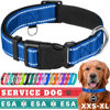 Picture of TECEUM Reflective Pet Collar - Navy Blue - S - Extra Soft Padding - Basic Nylon Dog Collar - Quick Release Buckle - Fits Small, Medium and Large Dogs, Puppies, Cats - ESA & Service Dog Options