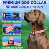 Picture of TECEUM Reflective Pet Collar - Pink - L - Basic Nylon Dog Collar - Quick Release Buckle - Fits Small, Medium and Large Dogs, Puppies, Cats - ESA & Service Dog Options