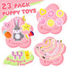 Picture of Zeaxuie 23 Pack Pink Puppy Toys for Teething, Small Dog Toys with Cute Puppy Chew Toys, Squeaky Dog Toys, Treat Ball and Interactive Rope Toys