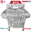 Picture of Soft Pillow Attached 2-in-1 Shopping Cart and High Chair Cover for Baby, Cotton Padded Cart Cover, Fold'n Roll Style, Portable with Carry Bag (Gray Seaworld)