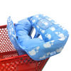 Picture of Soft Pillow Attached 2-in-1 Shopping Cart and High Chair Cover for Baby, Cotton Padded Cart Cover, Fold'n Roll Style, Portable with Carry Bag (Blue Elephant)