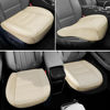 Picture of BOPUOVRE Car Seat Cover for Luxury & Comfort - PU Leather, Anti-Slip, Full Wrap Protection with Storage Pocket for Bottom Cushion - Universal Fit for 95% of Vehicles (Beige,2 Piece)