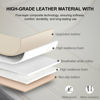 Picture of BOPUOVRE Car Seat Cover for Luxury & Comfort - PU Leather, Anti-Slip, Full Wrap Protection with Storage Pocket for Bottom Cushion - Universal Fit for 95% of Vehicles (Beige,2 Piece)