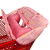 Picture of Soft Pillow Attached 2-in-1 Shopping Cart and High Chair Cover for Baby, Cotton Padded Cart Cover, Fold'n Roll Style, Portable with Carry Bag (Pink Fish)
