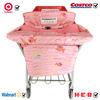 Picture of Soft Pillow Attached 2-in-1 Shopping Cart and High Chair Cover for Baby, Cotton Padded Cart Cover, Fold'n Roll Style, Portable with Carry Bag (Pink Fish)
