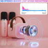 Picture of Mini Karaoke Machine for Kids Age 4-12, Bluetooth Speaker with 2 Wireless Microphone & LED Lights, Christmas Birthday Gifts for Girls Boys Kids Adults