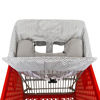 Picture of Soft Pillow Attached 2-in-1 Shopping Cart and High Chair Cover for Baby, Cotton Padded Cart Cover, Fold'n Roll Style, Portable with Carry Bag (Gray Chevron)