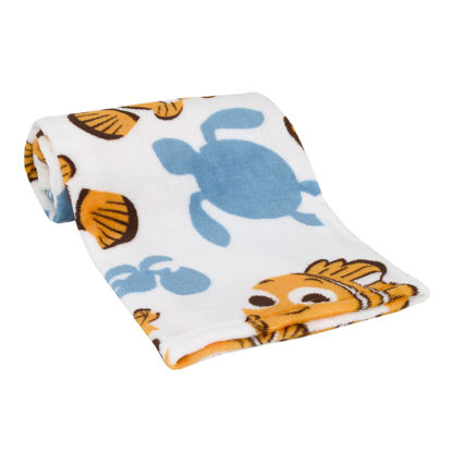 Picture of Disney Finding Nemo Orange, Aqua & White Crush & Squirt Turtle Super Soft Baby Blanket, Orange, Aqua, White , 30x36 Inch (Pack of 1)