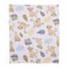 Picture of Disney Lion King Super Soft White, Yellow, Green Simba Leaves French Fiber Baby Blanket, White, Green, Yellow