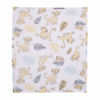 Picture of Disney Lion King Super Soft White, Yellow, Green Simba Leaves French Fiber Baby Blanket, White, Green, Yellow