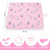Picture of Boho Portable Baby Play Mat, 43 x 43 Inch Washable Foldable Crawling Mat, Non Slip Playmat for Babies, Kids Play Mats Pad for Floor Playpen Toddler Infants Tummy Time Activity (Pink Unicorn)