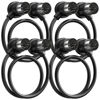 Picture of Heams 4 Pack Premium Right Angle MIDI Cable 1FT, Low Profile for Saving Space MIDI Cables, Stable & Fast Transmission and Long-Lasting 5 Pin Din Cable, Ideal for MIDI Interface, Keyboard, Pedal Board