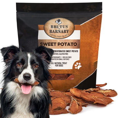 Picture of Sweet Potato Slices For Dogs - Single Ingredient Grain Free Dog Treats, Best High Anti-Oxidant Healthy 100% Natural Thick Cut Dried Sweet Potato Dog Treats With No Added Preservatives (5lb)