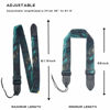 Picture of QIELIZI Guitar Strap, Guitar Strap with Leather End Length Adjustable 2 Pick Holders & 2 Matching Picks For Electric Guitar, Acoustic Guitar and Bass - Unique Gift For Guitarist(Green Quicksand)