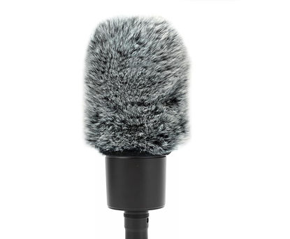 Picture of PhantAccy Pop Filter/Windscreen for Audio-Technica AT-2020 AT-2035 AT-2040 AT-2040 AT-2050 AT-2500 AT-4040 Microphones, Furry Mic Cover for Wind and Ambient Noise Reduction (Furry-BlackWhite)