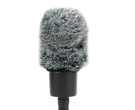 Picture of PhantAccy Pop Filter/Windscreen for Audio-Technica AT-2020 AT-2035 AT-2040 AT-2040 AT-2050 AT-2500 AT-4040 Microphones, Furry Mic Cover for Wind and Ambient Noise Reduction (Furry-BlackWhite)