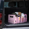 Picture of JiatuA Car Trunk Organizer for SUV, Car Storage Organizer Collapsible Multi Compartment Container Box Adjustable Car Accessories for Women Men, Pink