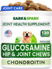 Picture of BARK&SPARK Glucosamine Chondroitin Dog Hip & Joint Supplement - Joint Pain Relief - Hip & Joint Chews - Joint Support Large Small Breed - Senior Doggie Vitamin Pill Joint Health (120 Treats - Bacon)