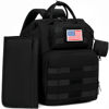 Picture of ROSEGIN Diaper Bag Backpack for Dad and Men, Large Travel Tactical Baby Gear Diaper Bag with Changing Pad, Pacifier Case, Removable Flag Patch - Baby Shower Gifts - Shadow Black