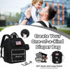 Picture of ROSEGIN Diaper Bag Backpack for Dad and Men, Large Travel Tactical Baby Gear Diaper Bag with Changing Pad, Pacifier Case, Removable Flag Patch - Baby Shower Gifts - Shadow Black