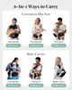 Picture of Baby Carrier, MOMTORY Safety-Certified 6-in-1 Baby Carrier Newborn to Toddler, Adjustable Detachable Infant Baby Hip Seat Carrier for 7-50lbs, All Seasons, Perfect for Shopping Travelling