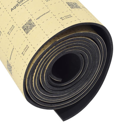 Picture of AggSound 157mil 18sqft Roll Pack Universal Sound Deadener for Cars with Aluminum Foil Tape&Car Trim Removal Tool-Closed Cell Foam Noise Deadening Material-Heat Shield Insulation Dampening Mat