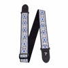 Picture of Perris Leather Guitar Strap - Jacquard Ribbon Guitar Strap, Sewn on Tubular Webbing with Leather Ends - Electric/Acoustic/Bass Guitar Strap - Adjustable Strap From 39″ to 58″ - Royal Silver (TWS-7277)