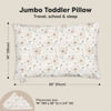 Picture of KeaBabies Toddler Pillow with Pillowcase, Jumbo 14X20 - Soft Organic Cotton Toddler Pillows for Sleeping - Machine Washable - Perfect for Travel, Toddler Bed Set (Flora Vale)