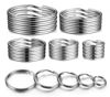 Picture of YHYZ Key Ring Stainless Steel Assorted, Heavy Duty Metal Round Keyring Durable in 5 Sizes (Small 1/2 inch, 3/4 inch,1 inch, 1.25 inch, Large 1.38 inch), for Dog Pet Collar DIY Tag Jewelry Car Key