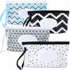 Picture of FEBSNOW 4 Pack Baby Wipe Dispenser, Portable Refillable Wipe Holder, Baby Wipes Container, Wipe Dispenser, Reusable Travel Wet Wipe Pouch (Geometric)