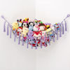 Picture of YKBU Stuffed Animals Hammock Corner Hanging Net with Wooden Beads Macrame Stuffed Animal Storage Ideas Plush Holder Toy Organizer for Boho Nursery Playroom Bedroom Kids Room Decor (Purple, X-Large)