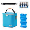 Picture of BABEYER Breastmilk Cooler Bag with Ice Pack Fits 6 Baby Bottles Up to 9 Ounce, Baby Bottle Bag with Shoulder Strap for Nursing Mom Daycare, Blue