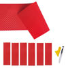 Picture of LANZMYAN Compatible with Bowtie Logo Wrap Stickers Cut-Your-Own Emblem Overlay DIY Decals for Chevy 6PCS Red