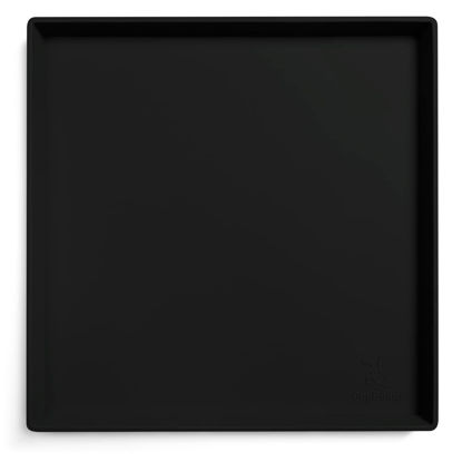 Picture of DogBuddy Dog Food Mat - Waterproof Dog Mat for Dog Bowls, Silicone Mat for Dog Food and Water Bowl, Rubber Dog Bowl Mat with Edges, Nonslip Pet Food Mat, Dog Feeding Mat (XS: 11" x 11", Black)