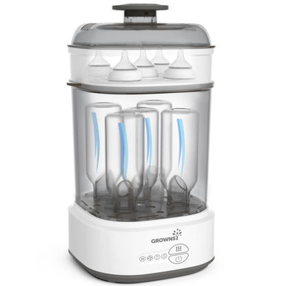 Picture of Bottle Sterilizer and Dryer, Compact Electric Steam Baby Bottle Sterilizer (Esterilizador de Biberones), Bottle Sanitizer for Baby Bottles, Pacifiers, Pump Parts Black